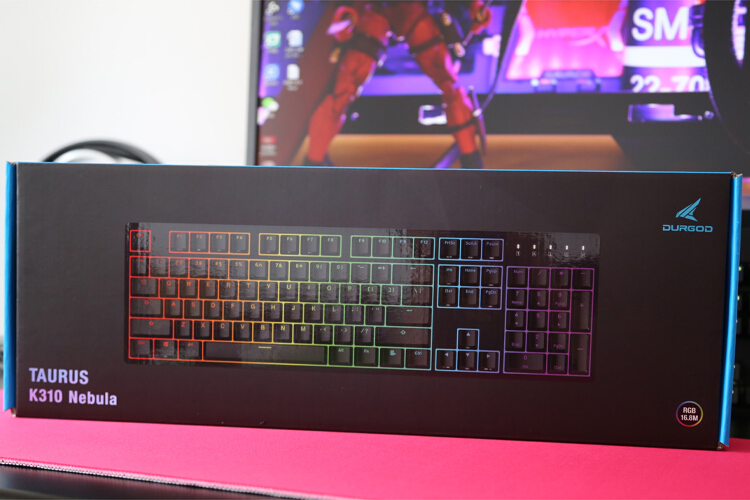 杜伽K310 RGB NS紫黑色外壳细节