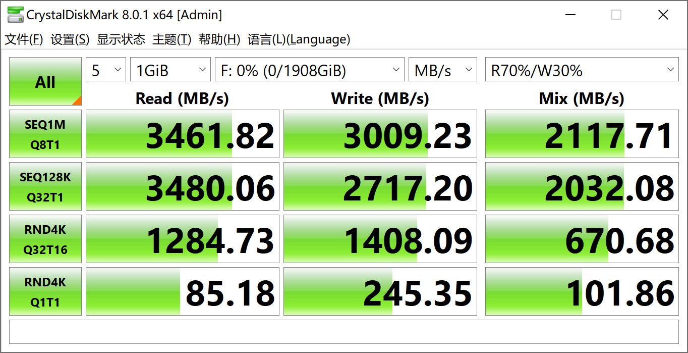 Intel 670P功耗表现